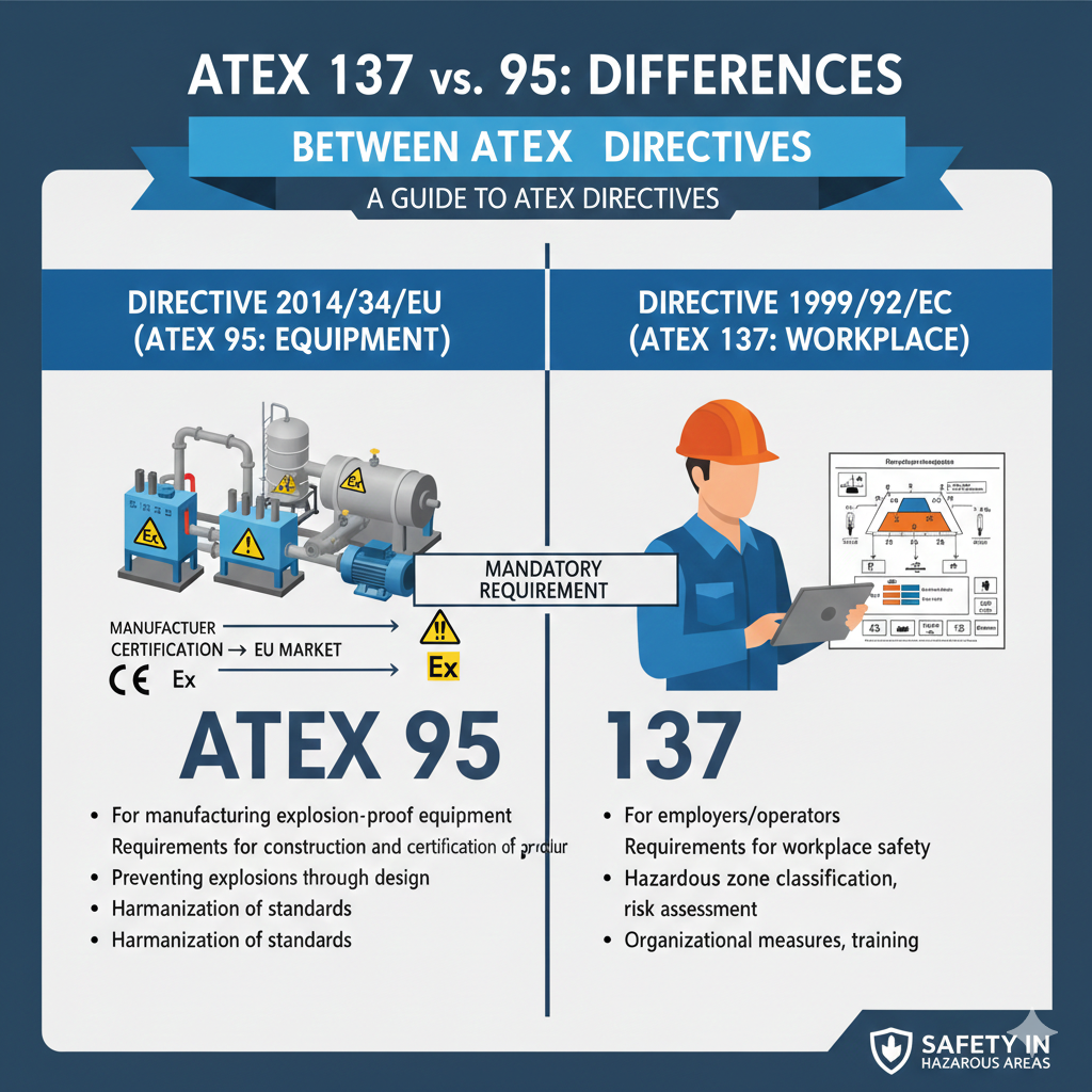 ATEX 137 vs. 95: различия между директивами ATEX